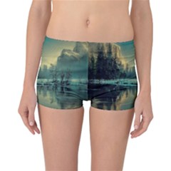 Yosemite Park Landscape Sunrise Reversible Boyleg Bikini Bottoms by Celenk