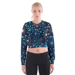 Wallpaper Background Abstract Cropped Sweatshirt by Celenk