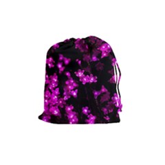 Abstract Background Purple Bright Drawstring Pouches (medium)  by Celenk