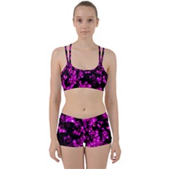 Abstract Background Purple Bright Women s Sports Set