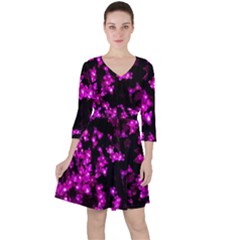 Abstract Background Purple Bright Ruffle Dress
