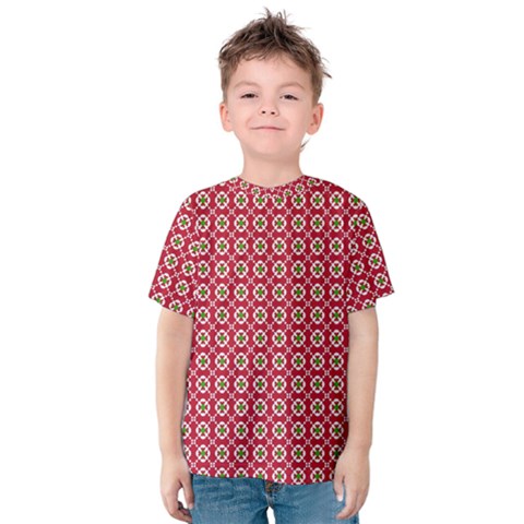 Christmas Wrapping Paper Kids  Cotton Tee by Celenk