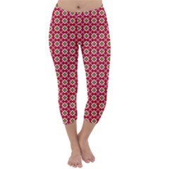 Christmas Wrapping Paper Capri Winter Leggings  by Celenk