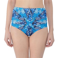 Christmas Background Wallpaper High-waist Bikini Bottoms by Celenk