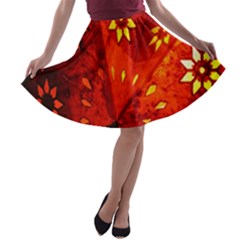 Star Light Christmas Romantic Hell A-line Skater Skirt by Celenk