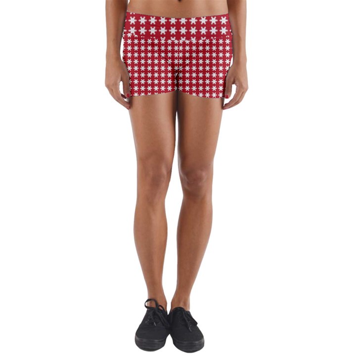 Christmas Paper Wrapping Paper Yoga Shorts