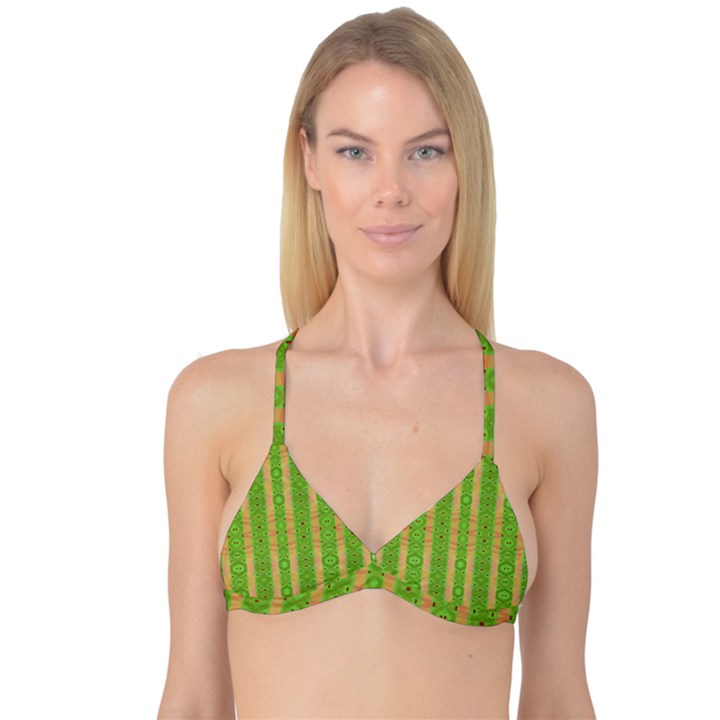 Seamless Tileable Pattern Design Reversible Tri Bikini Top