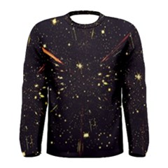 Star Sky Graphic Night Background Men s Long Sleeve Tee by Celenk