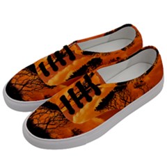 Trees Branches Sunset Sky Clouds Men s Classic Low Top Sneakers by Celenk