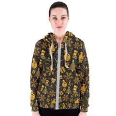 Christmas Background Women s Zipper Hoodie by Celenk