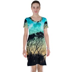 Trees Branches Branch Nature Short Sleeve Nightdress