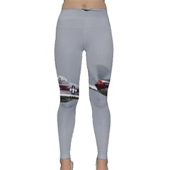 P-51 Mustang Flying Classic Yoga Leggings by Ucco