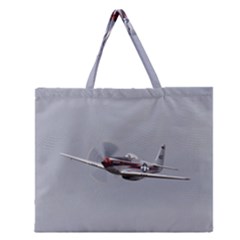 P-51 Mustang Flying Zipper Large Tote Bag by Ucco