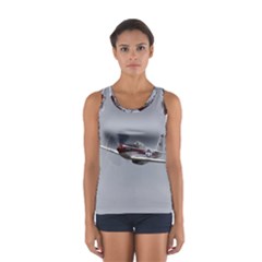 P-51 Mustang Flying Sport Tank Top  by Ucco