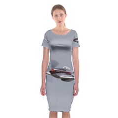 P-51 Mustang Flying Classic Short Sleeve Midi Dress by Ucco