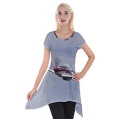 P-51 Mustang Flying Short Sleeve Side Drop Tunic by Ucco