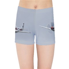 P-51 Mustang Flying Kids Sports Shorts by Ucco
