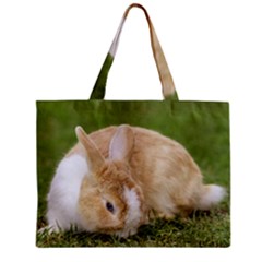 Beautiful Blue Eyed Bunny On Green Grass Zipper Mini Tote Bag by Ucco