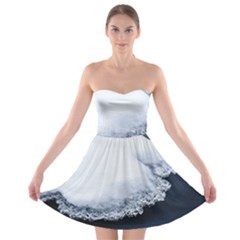 Ice, Snow And Moving Water Strapless Bra Top Dress by Ucco