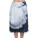 Ice, Snow And Moving Water Velvet Flared Midi Skirt View1