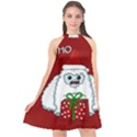 Yeti Xmas Halter Neckline Chiffon Dress  View1