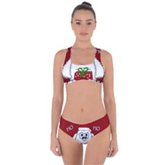 Yeti Xmas Criss Cross Bikini Set by Valentinaart