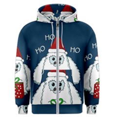 Yeti Xmas Men s Zipper Hoodie by Valentinaart