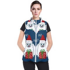 Yeti Xmas Women s Puffer Vest by Valentinaart