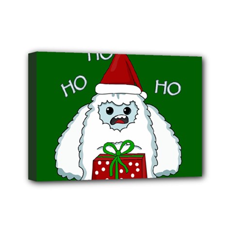 Yeti Xmas Mini Canvas 7  X 5  by Valentinaart