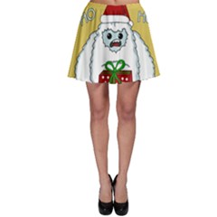 Yeti Xmas Skater Skirt by Valentinaart