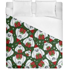 Yeti Xmas Pattern Duvet Cover (california King Size) by Valentinaart