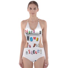 Santa s Note Cut-out One Piece Swimsuit by Valentinaart