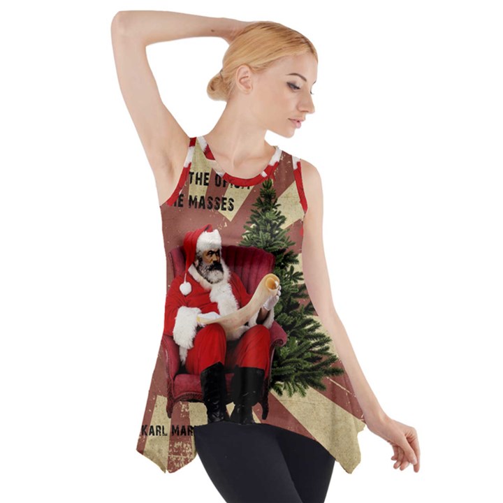 Karl Marx Santa  Side Drop Tank Tunic