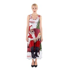 Karl Marx Santa  Sleeveless Maxi Dress by Valentinaart