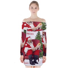 Karl Marx Santa  Long Sleeve Off Shoulder Dress by Valentinaart