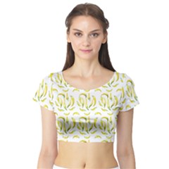 Chilli Pepers Pattern Motif Short Sleeve Crop Top by dflcprints