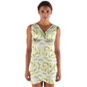 Chilli Pepers Pattern Motif Wrap Front Bodycon Dress View1