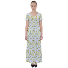 Chilli Pepers Pattern Motif High Waist Short Sleeve Maxi Dress by dflcprints