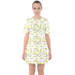 Chilli Pepers Pattern Motif Sixties Short Sleeve Mini Dress by dflcprints