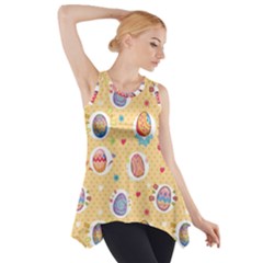 Fun Easter Eggs Side Drop Tank Tunic by allthingseveryone