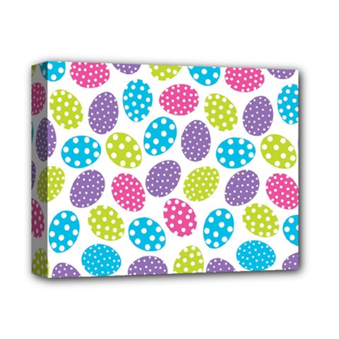 Polka Dot Easter Eggs Deluxe Canvas 14  X 11  by allthingseveryone