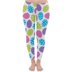 Polka Dot Easter Eggs Classic Winter Leggings by allthingseveryone