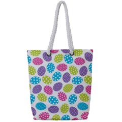 Polka Dot Easter Eggs Full Print Rope Handle Bag (small) by allthingseveryone