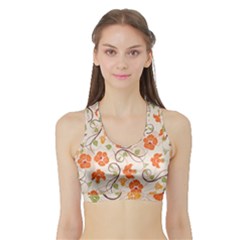 Honeysuckle Delight Sports Bra With Border by allthingseveryone