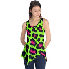 Neon Green Leopard Print Sleeveless Tunic by allthingseveryone
