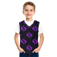 Purple Pisces On Black Background Kids  Sportswear by allthingseveryone