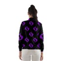 Purple Pisces On Black Background Wind Breaker (Women) View2