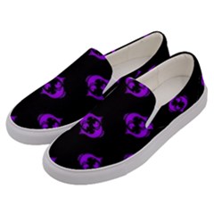 Purple Pisces On Black Background Men s Canvas Slip Ons by allthingseveryone