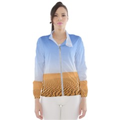 Desert Dunes With Blue Sky Wind Breaker (women) by Ucco