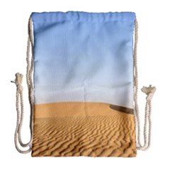 Desert Dunes With Blue Sky Drawstring Bag (large) by Ucco
